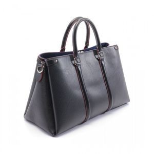 Louis Vuitton Soufflot NV MM Epi Noir Handbag Leather Black 2WAY